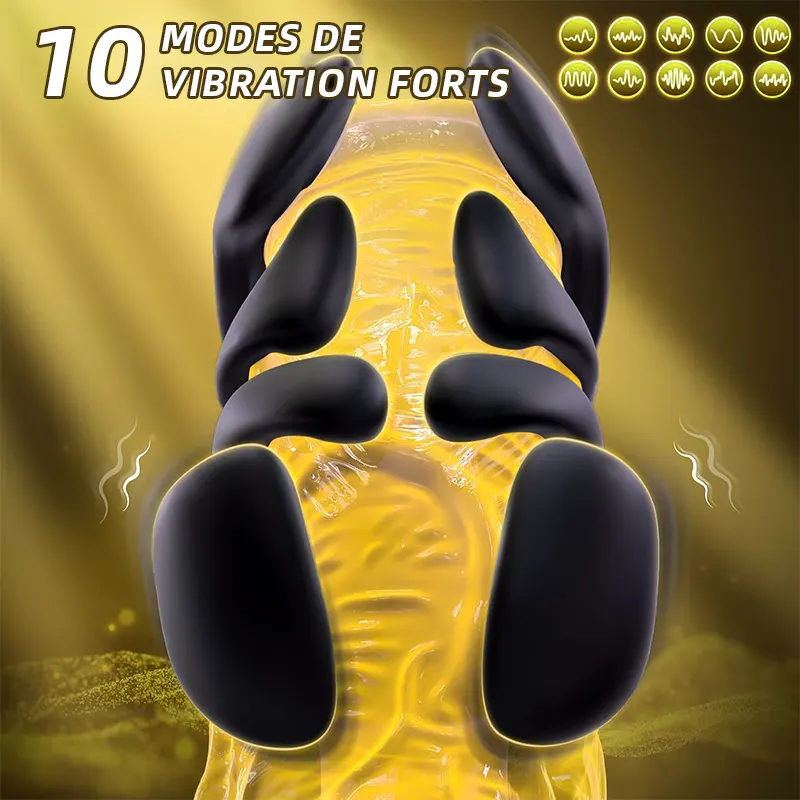 Stimulateur Prostatique 3-en-1 Homme avec 10 Modes Vibrants