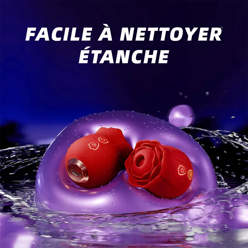 Rose Toy 3‑en‑1 Vibration pour Clito, Seins et Anus