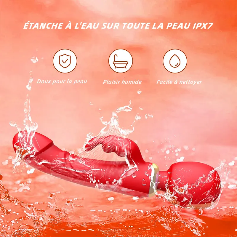 Stimulateur clitoridien 3 en 1 avec 12 modes – Point G & Anal