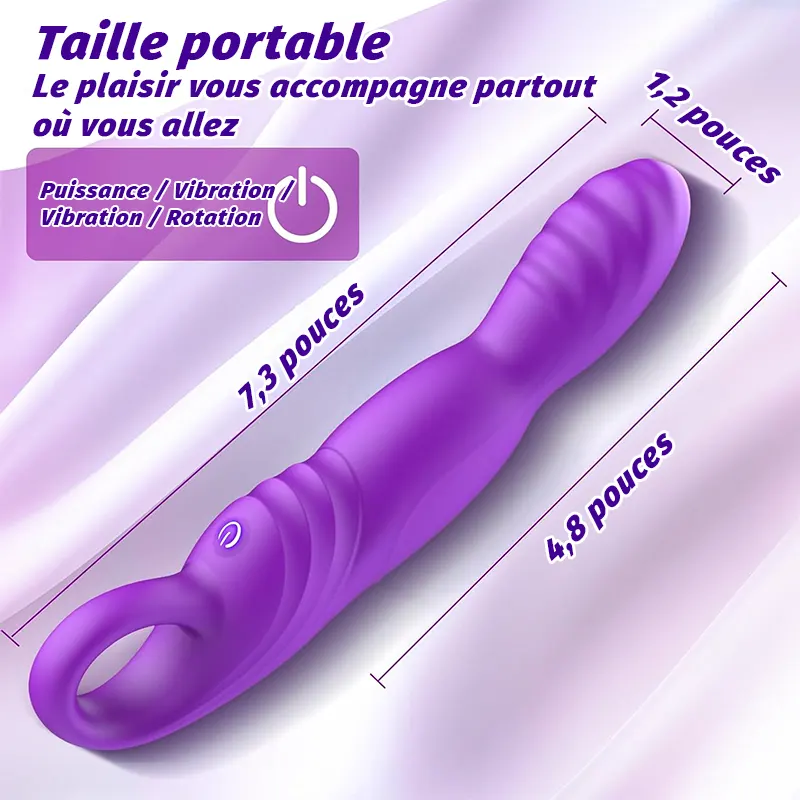 Stimulateur vibrant rotatif 7 vitesses pour point G