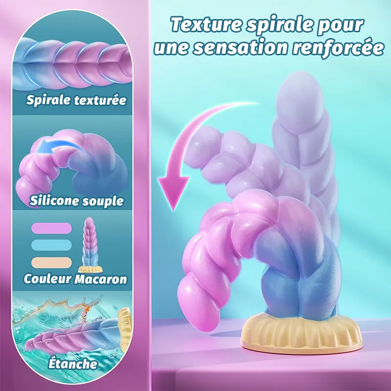 Plug Anal Fantaisie Vibrant en Silicone Télécommandé