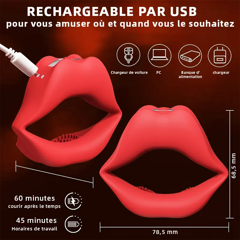 Anneau vibrant pour pénis + mini vibro rouge discret