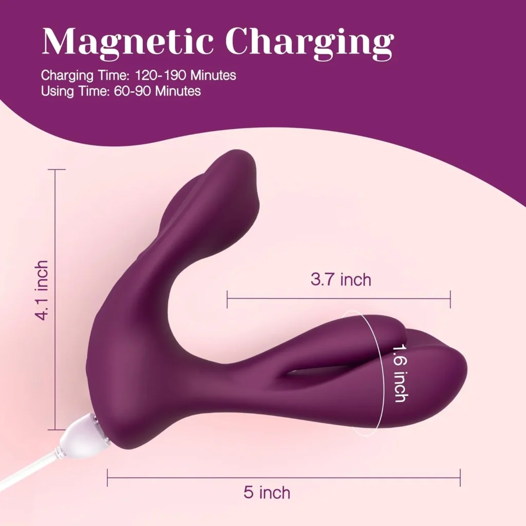 Vibromasseur portable point G & clitoris à rotation
