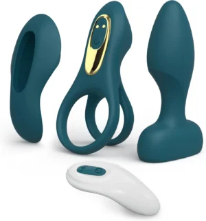 Kit Vibrateur Couple – Anneau Vibrant, Vibro Culotte & Plug Anal
