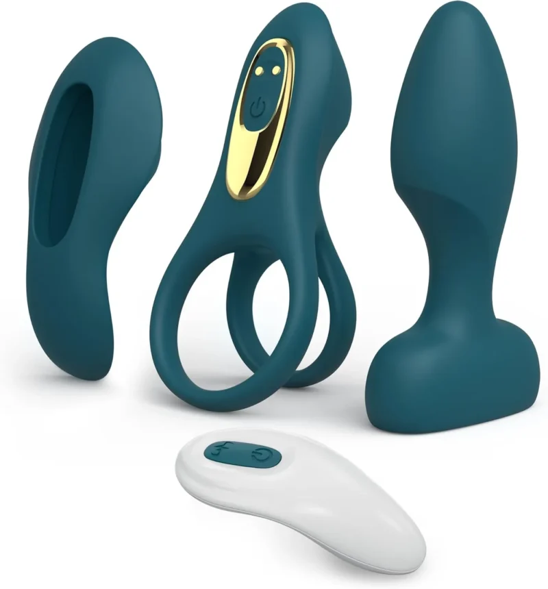 Kit Vibrateur Couple – Anneau Vibrant, Vibro Culotte & Plug Anal
