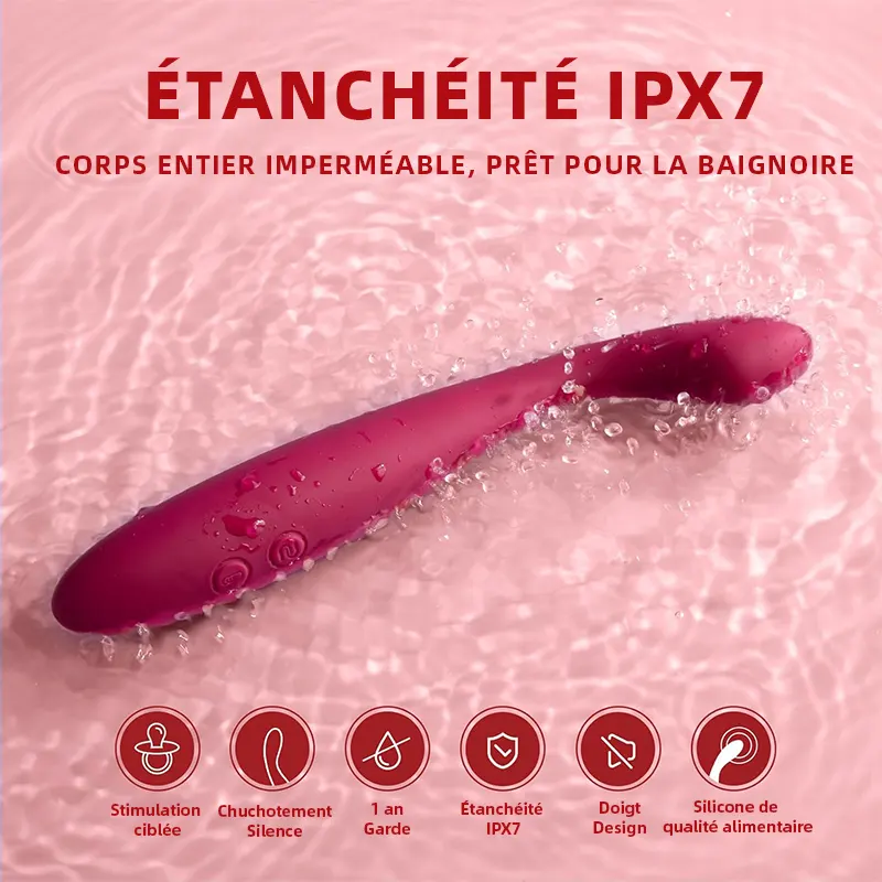 Vibromasseur Doigt Étanche Point G et Clitoris