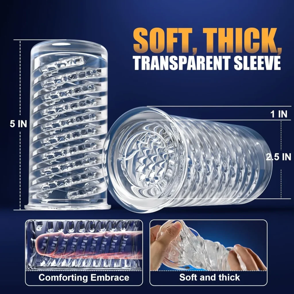Masturbateur homme - 8 modes de vibration, manchon 3D réaliste