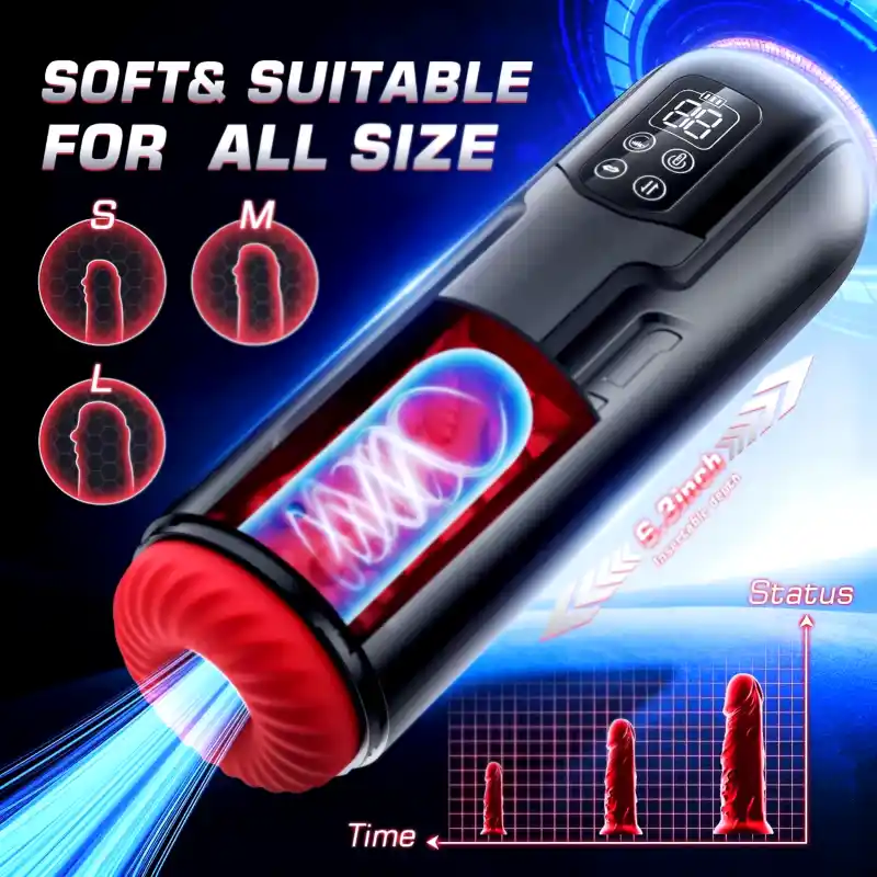 Masturbateur Homme avec 9 Modes de Succion et Vibration