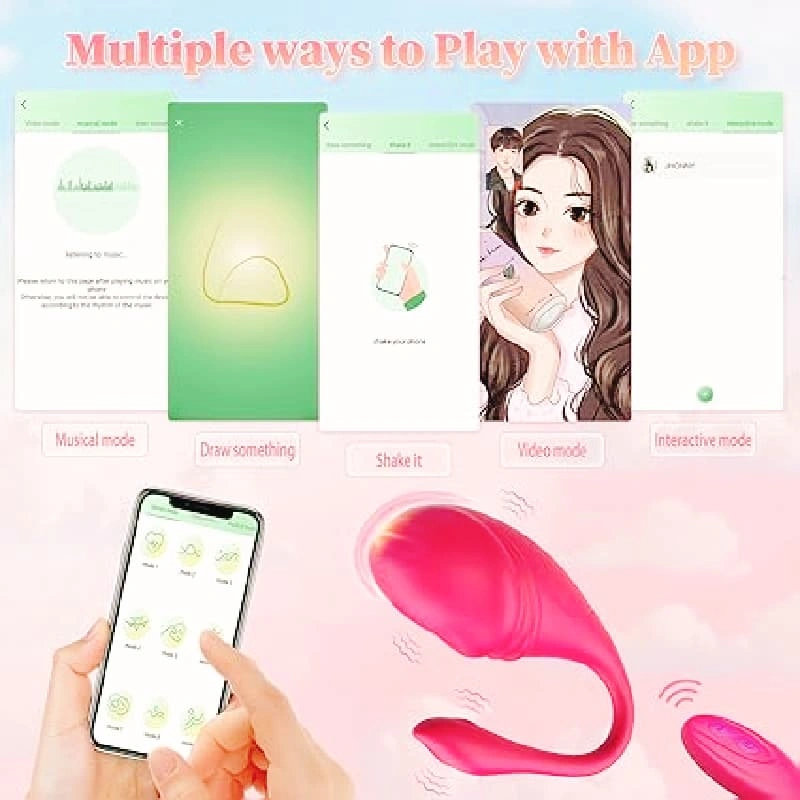 Vibromasseur Femme avec App – 9 Modes Clitoris et Couple