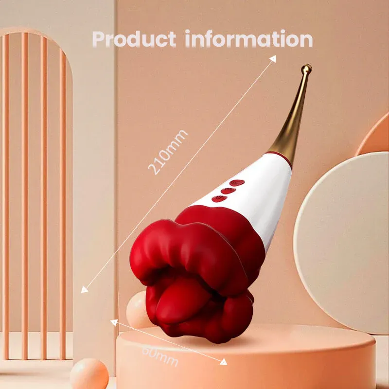 Vibromasseur Lèvres Rouges à Double Usage pour Femme