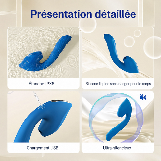 Vibromasseur à double stimulation avec aspiration – Image 5