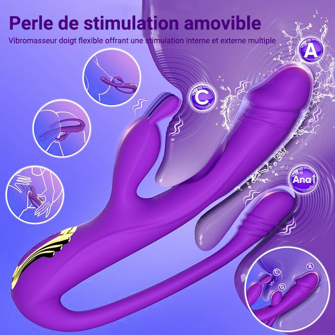 Vibromasseur Rabbit multipoint – Stimulateur flexible pour point G et stimulation externe – Image 3