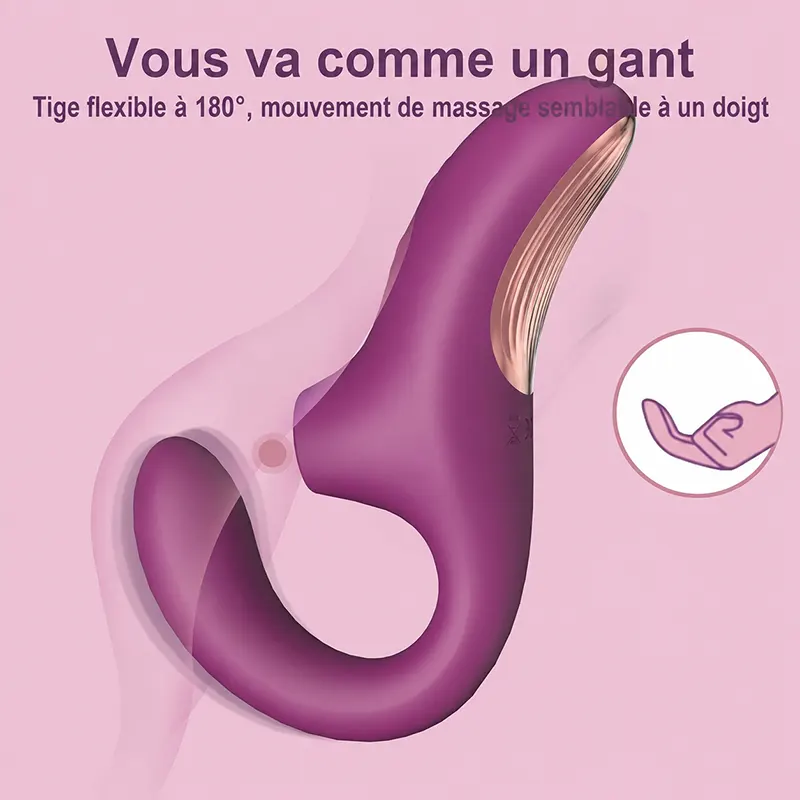 Masseur vibrant incurvé à double stimulation – Image 5